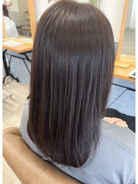リープ(leap hair) フェイスレイヤー × バイオレットブラウン