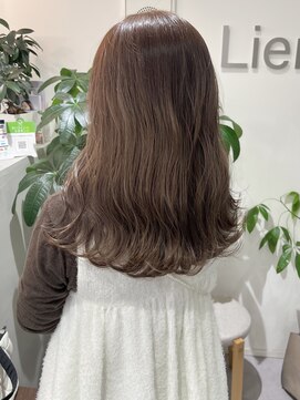 細めハイライト/ラベンダーベージュ/チョコレートブラウン