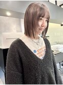 ローライト/ミルクティーベージュ/切りっぱなしボブ/レイヤー