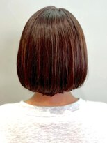 オレンジペコ(orange peco)&nbsp;丸みボブ マロンブラウン 顔周りカット 髪質改善 艶カラー 30代