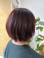 エルフゥ(Elle fou)&nbsp;ルベライトカラー　ミニボブ　ゆる巻き