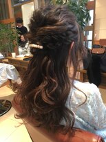 リゼル ユア 渋谷(RISEL YUA)&nbsp;外国人風ハーフアップアレンジ