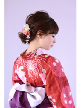 アース コアフュールボーテ 長野駅前店(EARTH coiffure beaute) <浴衣アレンジ>襟足すっきりの正統派アップヘア【長野駅】