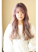 コットンキャンディピンクラベンダー☆ロングヘア