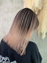 フリーダムメルシー(freedom Merci)&nbsp;■ ピンクベージュ　バレイヤージュ　切りっぱなし