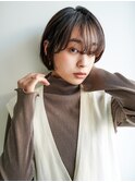 ヘルシーショート☆うざバングシースルーバングショートボブ
