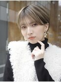 シースルーバングショート/前髪あり/表参道/30代40代50代