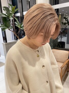 アース コアフュールボーテ 上越店(EARTH coiffure beaute) ミルクティーベージュダブルカラーケアブリーチ