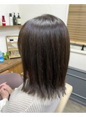 結べる切りっぱなしミディアム上品アッシュ【カミケン清明店】