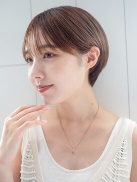 アイティーバイアルバム 藤沢店(IT by ALBUM) ぴたっとマッシュショート_斜めバンググレージュカラー_79303