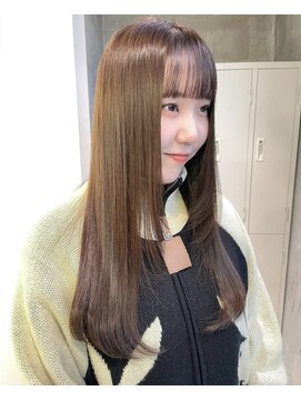 ナナローネス(nana loness) 顔周りレイヤー×髪質改善トリートメント×ベージュカラー