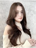ロングレイヤーカットラベンダーグレーアッシュグレージュ美髪