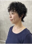 似合わせカット　強めパーマ