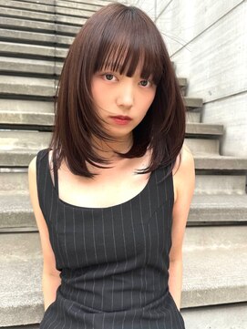 イヴォーク トーキョー(EVOKE TOKYO) 小顔カットミディアムレイヤー艶髪カラー髪質改善顔まわり