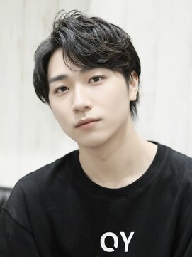 ヨシザワインク ハコザキ 水天宮前 日本橋人形町(YOSHIZAWA Inc.HAKOZAKI) 20代30代◎爽やかフェザーパーマ×アップバングで清潔感