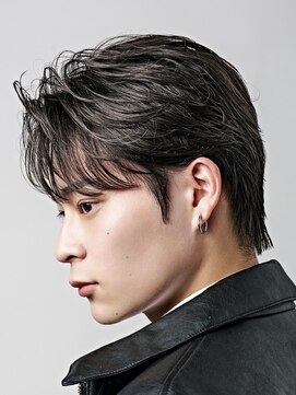 オーシャントーキョー 渋谷(OCEAN TOKYO) マッシュセンターパートフェザーパーマ刈り上げツーブロック