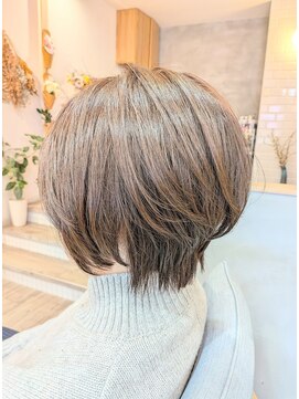 ヘアサロン アンフェール(Hair Salon Amfaire) 小林/抜け感ショートボブ/ベージュ/ショートボブ30代40代50代