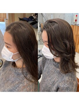 ジーナハーバー(JEANA HARBOR) 根元パーマ＋前髪パーマでエギョモリな顔周りに【担当関根慶介】