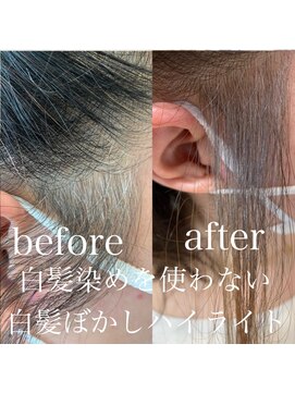 アッシュ 高幡不動店(Ash) 【Ash高幡不動×山崎】白髪染め使わない白髪ぼかしハイライト15