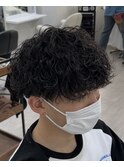 波巻きパーマ