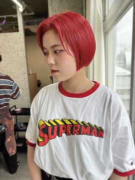 ラニヘアサロン(lani hair salon) レッドカラー/ケアブリーチ/ハイトーン/ボブ/ダブルカラー