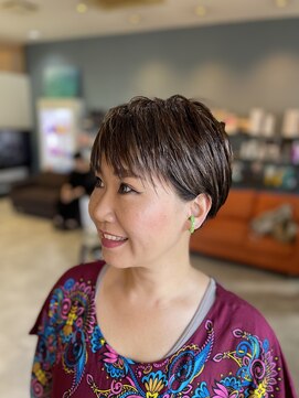 ローズヒップ(ROSE HIP) ボブ/小顔//前下がりショート/ひし形/前髪重め/白髪ぼかし/