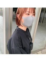 ヘアメイク アージュ 大野城 下大利店(HAIR MAKE age)&nbsp;ナチュラルミニボブ×レッドブラウン　20代30代40代