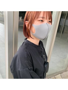 ヘアメイク アージュ 大野城 下大利店(HAIR MAKE age) ナチュラルミニボブ×レッドブラウン　20代30代40代