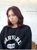 ブリーチなしレッドカラー