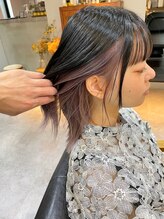 エラマ ヘアメゾン(elama hair maison) 【elama】重めバングとデザインインナーカラー