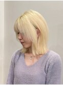 抜きっぱなしブロンド×結べるボブ/表参道
