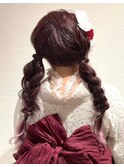 大阪　梅田　浴衣レンタル　ヘアセット