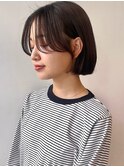 ボブ/切りっぱなし/縮毛矯正/レイヤーカット/韓国風