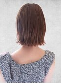 外ハネ重めボブ20代30代40代50代大人女子艶髪パーマ