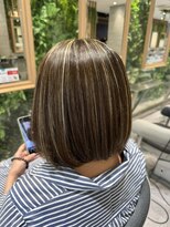 イメージア 町田店(IMAGE A) 大人ハイライトボブ@30代40代50代60代