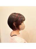 ボブ×インナーカラー