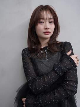 ニコ トウキョウ 渋谷(nico TOKYO) セミロングレイヤーカットハッシュレイヤーオリーブグレージュ