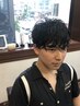 【メンズ人気】カット＋パーマ＋メッシュキャップハイライト￥15,400