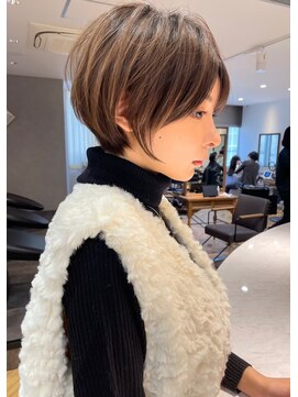 ロンドミラー 博多店(Lond Mirror) デジタルパーマミニウルフチェリーブラウンホワイトグレージュ