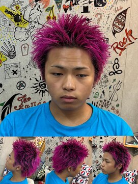 サンアンドマーリィズバーバー 駅前店(SON&MARLEY'S BAR BER) ピンクスパイキー/厚木バーバー/海老名バーバー