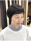 大人ショートボブ/ハンサムショート/前髪あり/30代40代50代