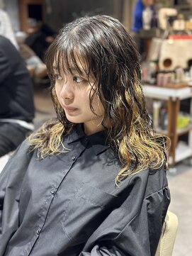 インナーブリーチ×パーマ