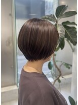 ガリカ 大名(Gallica) 落ち着いたショートスタイルに白髪染めでナチュラルブラウン