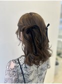 ハーフアップ