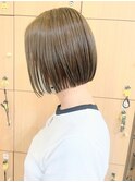 【morio成増 セリザワ】ぱっつんボブ 明るめベージュ