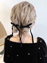 ラミエバイメルト 下北沢(lamie by melt)&nbsp;花田結婚式ヘアセットお呼ばれヘアアレンジツインシニヨン下北沢