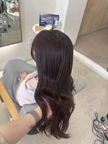 ミリ 奈良店(mm) ラベンダーピンク暖色カラー近鉄奈良学割髪質改善