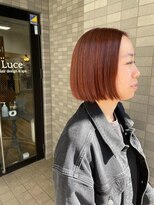 ルーチェ(Luce) チェリーレッド/赤髪/韓国っぽヘア/抜け感/切りっぱなしボブ