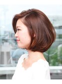 【CHICCA 千葉中央店】フェミニンボブ×ナチュラル(横)