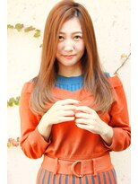 段の入りすぎないロングレイヤースタイル